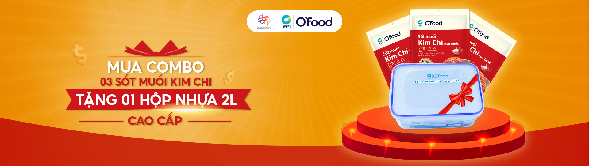 combo 3 sốt muối kim chi tặng 1 hộp muối kim chi 2kg