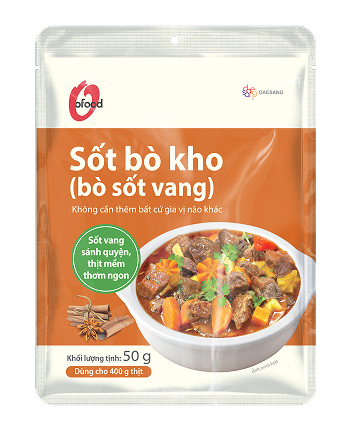 Sốt bò kho, bò sốt vang O'food gói 50g