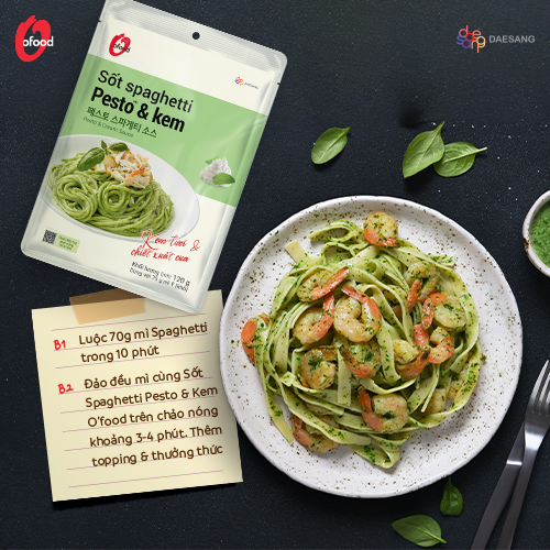 Spaghetti Pesto Hải sản