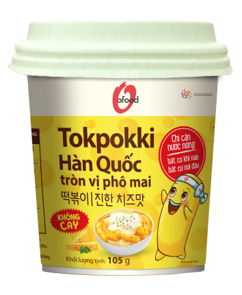 TOKPOKKI HÀN QUỐC CỐC TRÒN VỊ PHÔ MAI