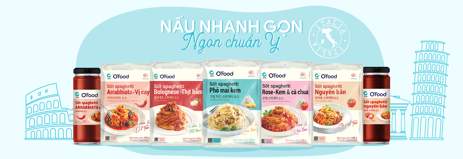 SÁNG TẠO CÔNG THỨC MÓN NGON VỚI SỐT SPAGHETTI O'FOOD