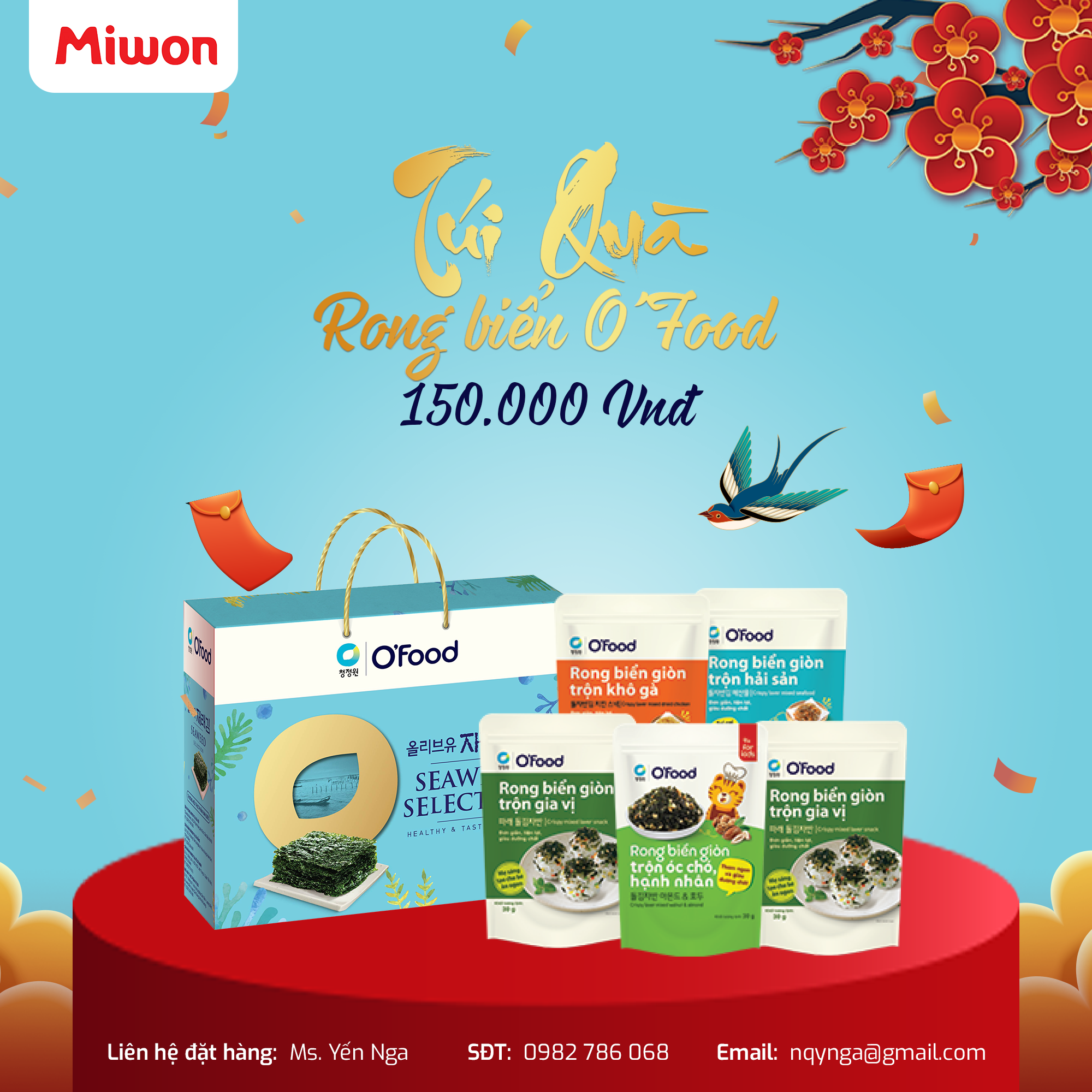 Túi quà Tết rong biển giòn