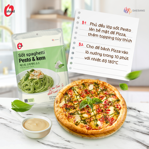 Pizza Pesto Hải sản