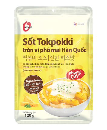SỐT TOKPOKKI TRÒN VỊ PHÔ MAI HÀN QUỐC ( KHÔNG CAY)