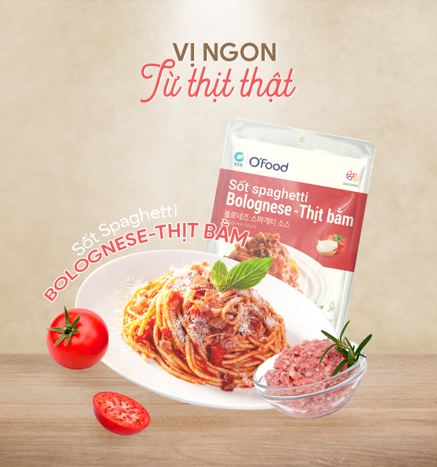 SỐT SAGHETTI BOLOGNESE – THỊT BẰM