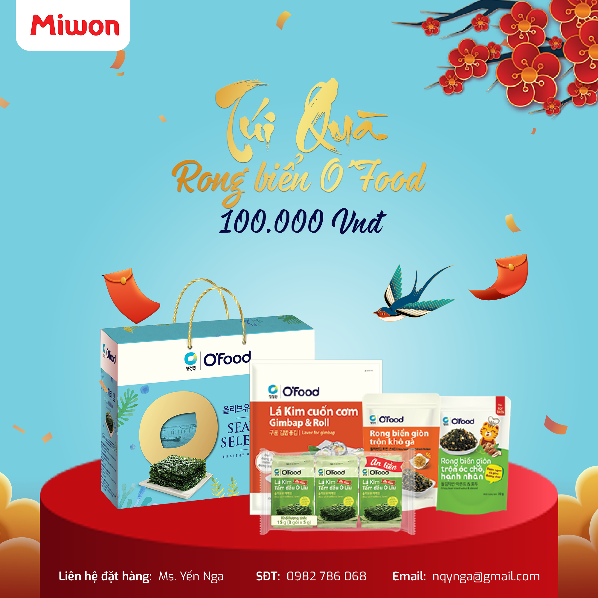 Hộp quà Tết Rong biển giòn 100.000đ