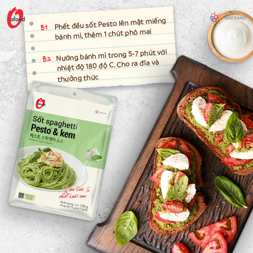 Bánh mì nướng Pesto Hải sản