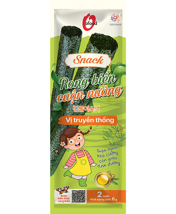 Snack rong biển cuộn nướng vị truyền thống