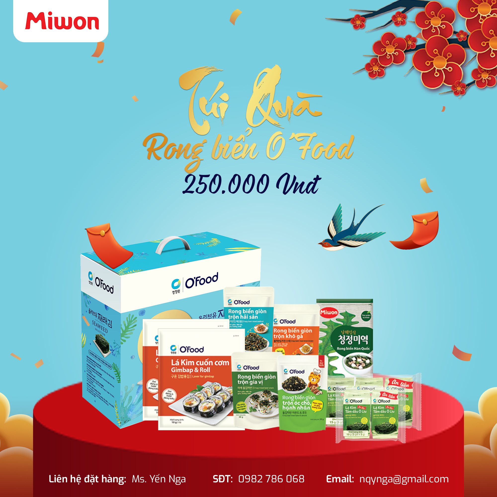 Hộp quà Tết rong biển O'food - Dinh dưỡng cho cả nhà