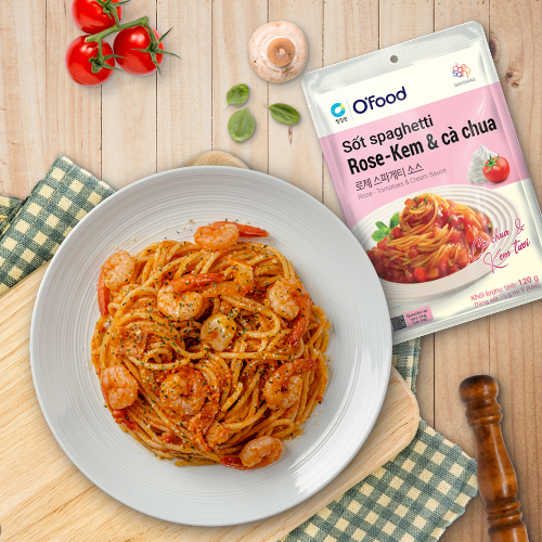 MÌ SPAGHETTI TÔM SỐT ROSE MÌ SPAGHETTI TÔM SỐT ROSE