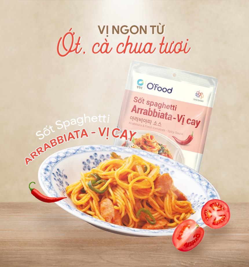 SỐT SPAGHETTI ARRABBIATA VỊ CAY - THƠM NGON CHUẨN Ý
